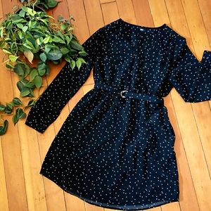 Simple Chic A-Line Polka Dot Dress